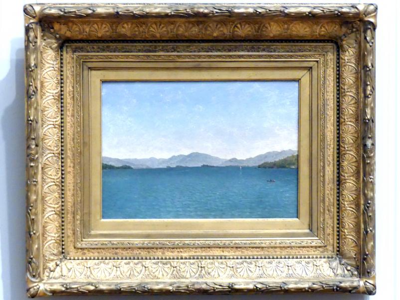 John Frederick Kensett (1852–1872), Lake George, Ölskizze, New York, Metropolitan Museum of Art (Met), Saal 761, 1872, Bild 1/2