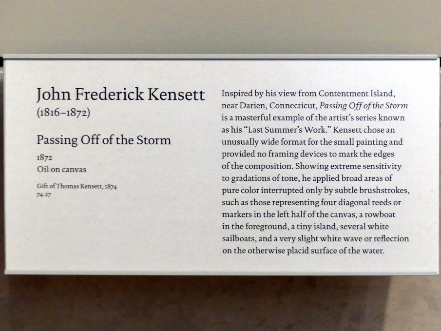 John Frederick Kensett (1852–1872), Nach dem Sturm, New York, Metropolitan Museum of Art (Met), Saal 761, 1872, Bild 2/2