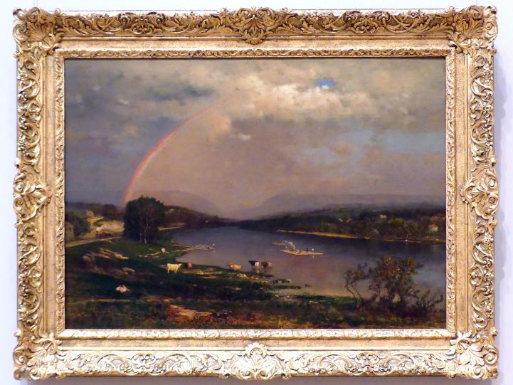 George Inness (1849–1891), Delaware Water Gap - Delaware-Durchbruch, New York, Metropolitan Museum of Art (Met), Saal 761, 1861, Bild 1/2