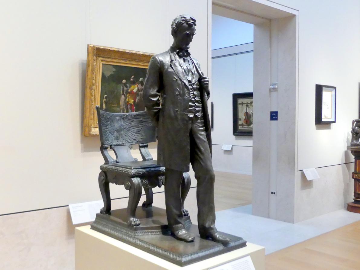 Augustus Saint-Gaudens (1872–1905), Abraham Lincoln: Der Mann (Standing Lincoln), New York, Metropolitan Museum of Art (Met), Saal 762, 1884–1887, Bild 3/4