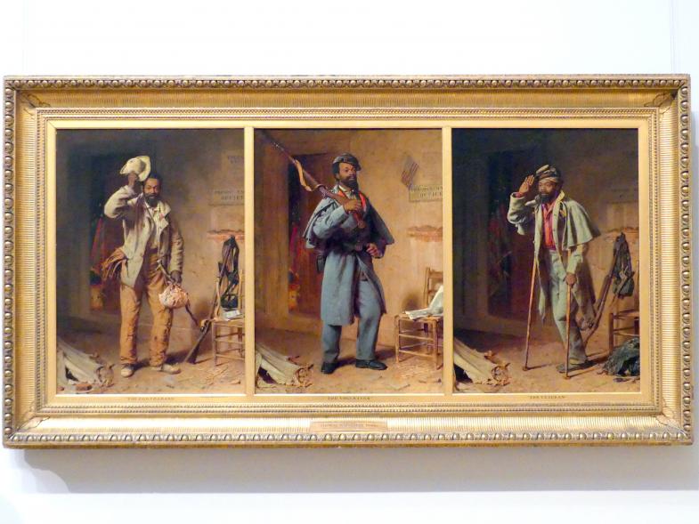 Thomas Waterman Wood (1865), Ein bisschen Kriegsgeschichte: Die Schmuggelware; Der Rekrut; Der Veteran, New York, Metropolitan Museum of Art (Met), Saal 762, 1865–1866