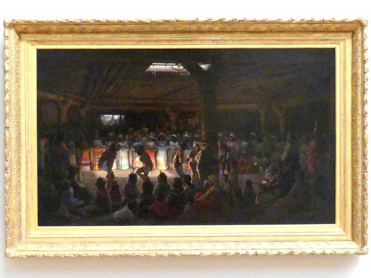 Jules Tavernier (1878), Tanz in einem unterirdischen Rundhouse am Clear Lake, Kalifornien, New York, Metropolitan Museum of Art (Met), Saal 760, 1878, Bild 1/2