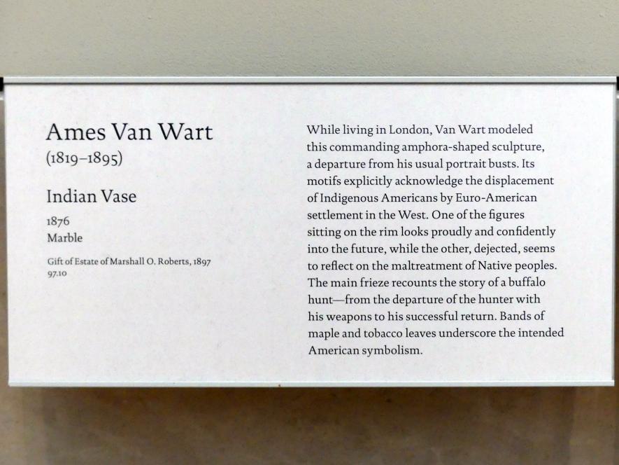 Ames Van Wart (1876), Indianische Vase, New York, Metropolitan Museum of Art (Met), Saal 760, 1876, Bild 4/4