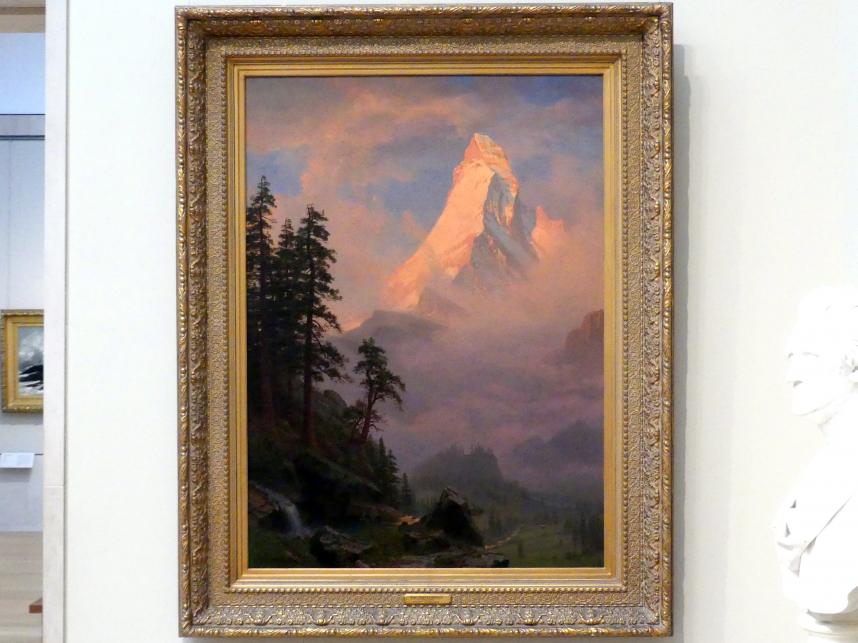 Albert Bierstadt (1859–1883), Sonnenaufgang am Matterhorn, New York, Metropolitan Museum of Art (Met), Saal 760, um 1875–1885, Bild 1/2