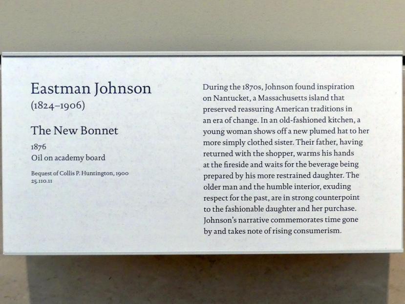 Eastman Johnson (1864–1876), Die neue Hut, New York, Metropolitan Museum of Art (Met), Saal 763, 1876, Bild 2/2