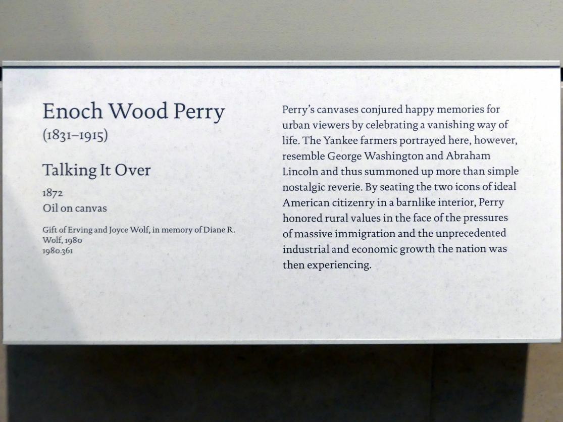 Enoch Wood Perry (1872–1874), Darüber reden, New York, Metropolitan Museum of Art (Met), Saal 763, 1872, Bild 2/2