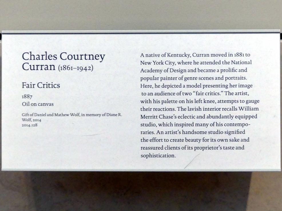 Charles Courtney Curran (1887), Faire Kritiker, New York, Metropolitan Museum of Art (Met), Saal 764, 1887, Bild 2/2
