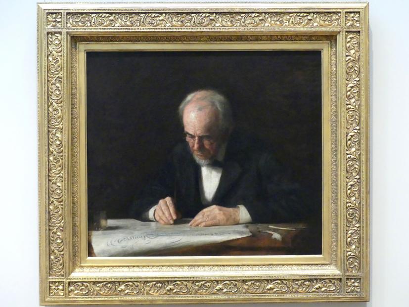 Thomas Eakins (1869–1900), Der Schreibmeister, New York, Metropolitan Museum of Art (Met), Saal 764, 1882, Bild 1/2