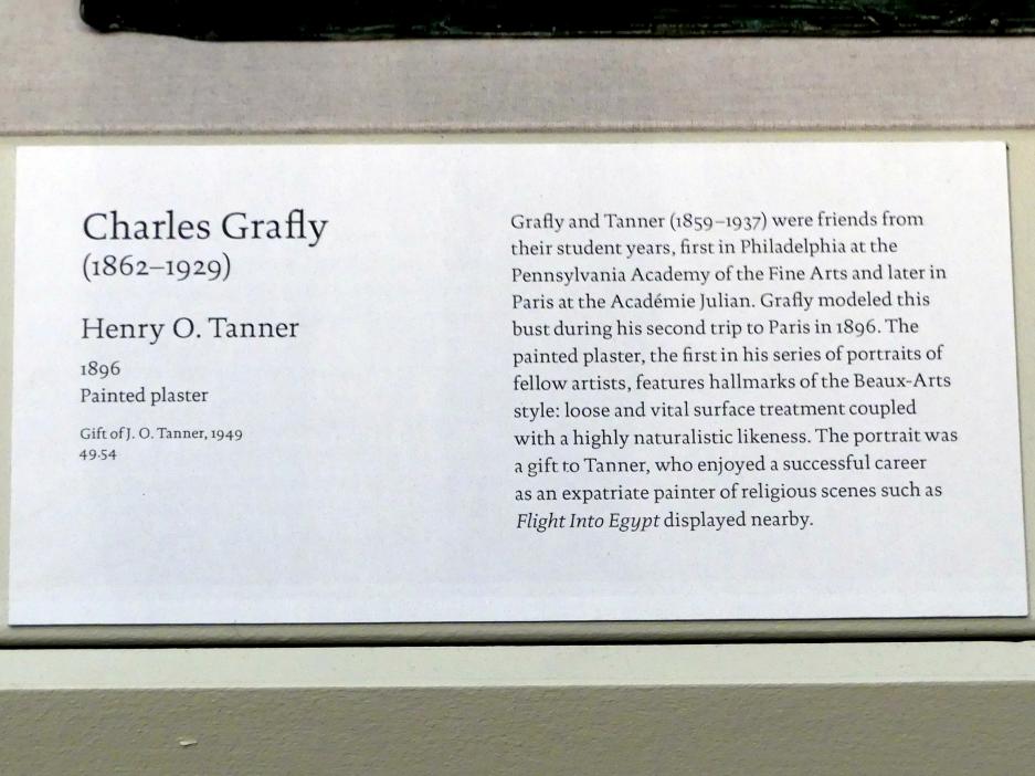 Charles Grafly (1896), Henry O. Tanner, New York, Metropolitan Museum of Art (Met), Saal 766, 1896, Bild 2/2