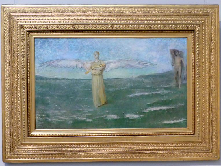 Thomas Wilmer Dewing (1887–1902), Tobias und der Engel, New York, Metropolitan Museum of Art (Met), Saal 766, 1887, Bild 1/2
