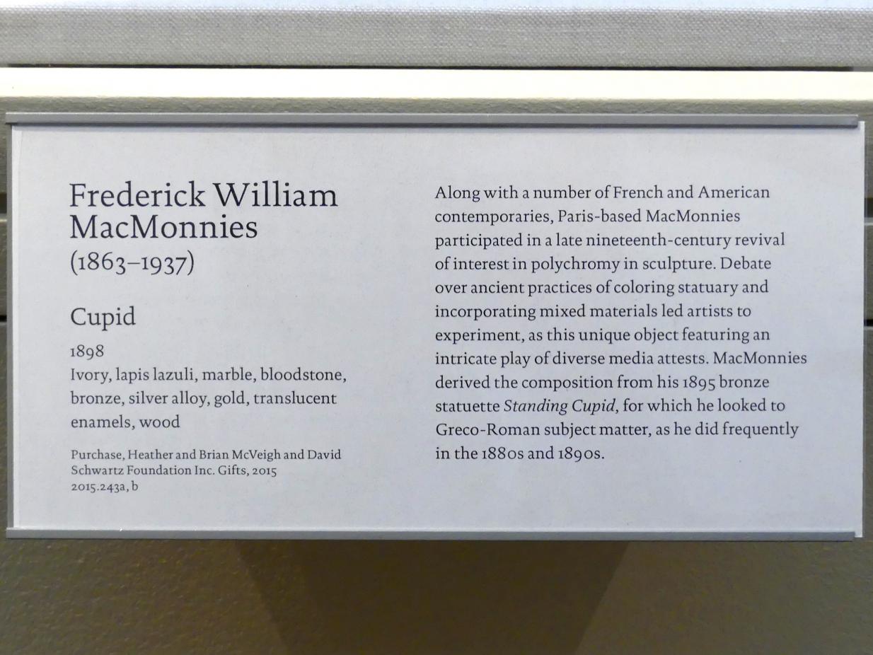Frederick William MacMonnies (1888–1898), Amor, New York, Metropolitan Museum of Art (Met), Saal 766, 1898, Bild 3/3