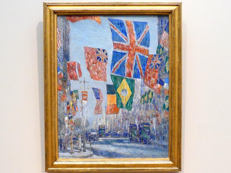 Childe Hassam (1890–1918), Avenue der Alliierten, Großbritannien, 1918, New York, Metropolitan Museum of Art (Met), Saal 769, 1918