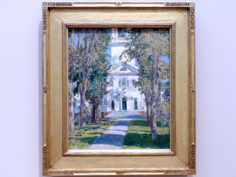 Childe Hassam (1890–1918), Die Kirche in Gloucester, New York, Metropolitan Museum of Art (Met), Saal 769, 1918, Bild 1/2