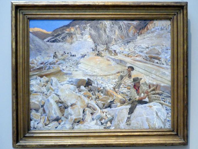 John Singer Sargent (1875–1920), Marmorabbau von den Steinbrüchen nach Carrara, New York, Metropolitan Museum of Art (Met), Saal 770, 1911, Bild 1/2