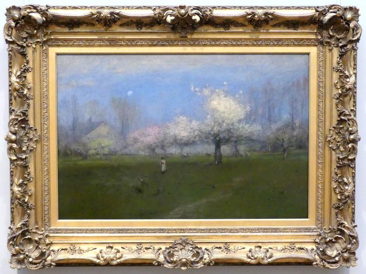 George Inness (1849–1891), Frühlingsblüten, Montclair, New Jersey, New York, Metropolitan Museum of Art (Met), Saal 770, um 1891, Bild 1/2