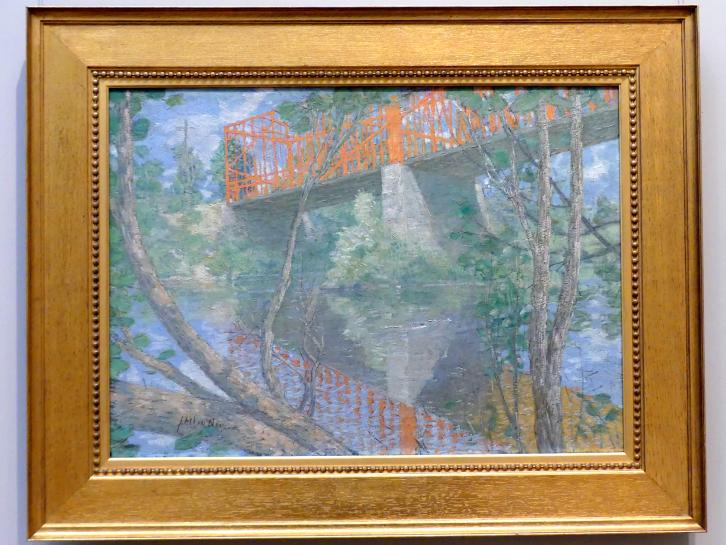 Julian Alden Weir (1895–1897), Die Rote Brücke, New York, Metropolitan Museum of Art (Met), Saal 770, 1895, Bild 1/2