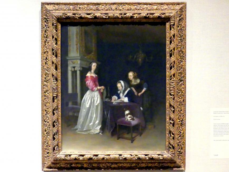 Gerard ter Borch (1635–1675), Die Neugier, New York, Metropolitan Museum of Art (Met), Saal 964, um 1660–1662, Bild 1/2