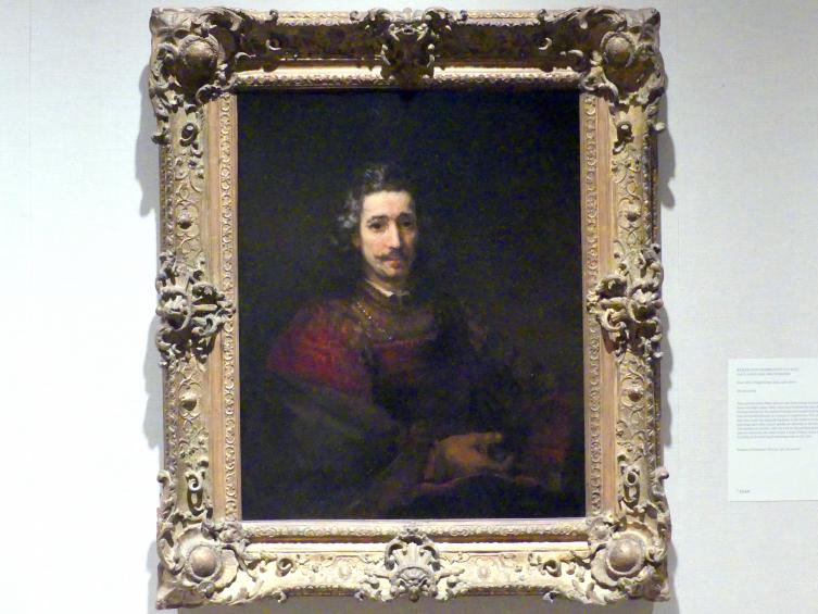 Rembrandt (Rembrandt Harmenszoon van Rijn) (1627–1669), Mann mit einer Lupe, New York, Metropolitan Museum of Art (Met), Saal 964, um 1660–1663
