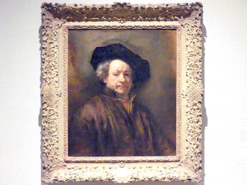 Rembrandt (Rembrandt Harmenszoon van Rijn) (1627–1669), Selbstporträt, New York, Metropolitan Museum of Art (Met), Saal 964, 1660