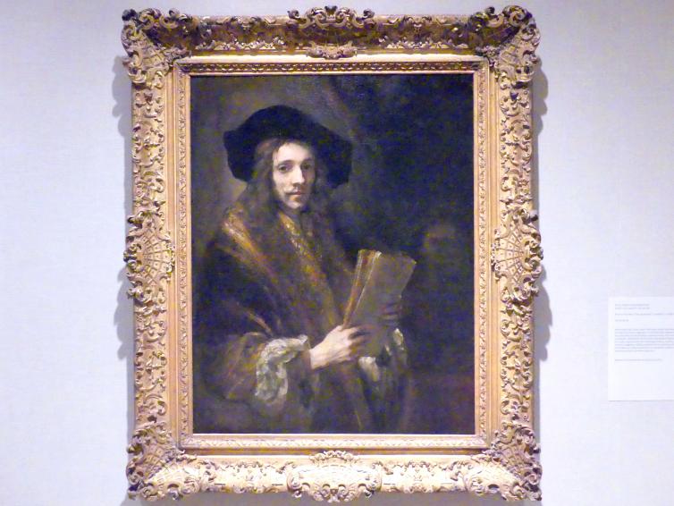 Rembrandt (Nachfolger) (1629–1669), Porträt eines Mannes ("Der Auktionator"), New York, Metropolitan Museum of Art (Met), Saal 964, um 1658–1662