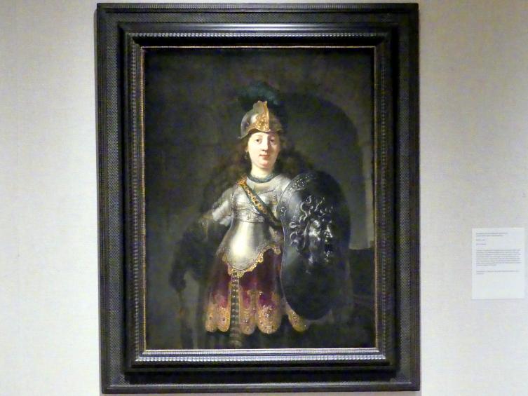 Rembrandt (Rembrandt Harmenszoon van Rijn) (1627–1669), Bellona, New York, Metropolitan Museum of Art (Met), Saal 964, 1633