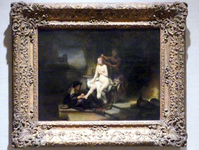 Rembrandt (Rembrandt Harmenszoon van Rijn) (1627–1669), Die Toilette von Bathseba, New York, Metropolitan Museum of Art (Met), Saal 964, 1643, Bild 1/2