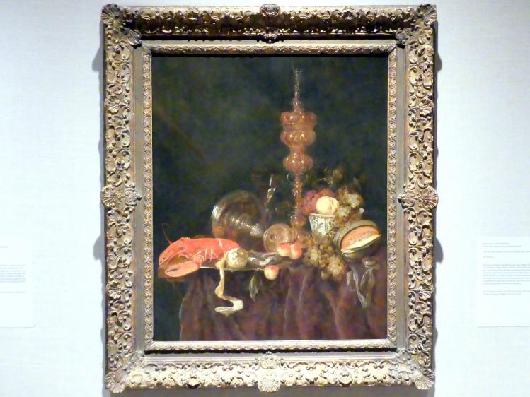 Abraham van Beyeren (1644–1653), Stillleben mit Hummer und Obst, New York, Metropolitan Museum of Art (Met), Saal 964, um 1650–1653