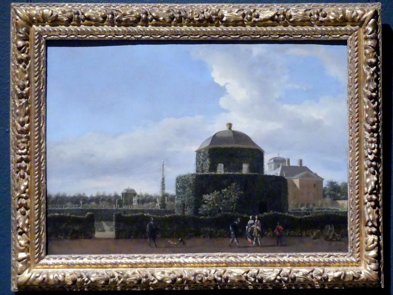 Jan van der Heyden (1652–1712), Das Huis ten Bosch in Den Haag und sein formeller Garten (Blick von Süden), New York, Metropolitan Museum of Art (Met), Saal 965, um 1668–1670, Bild 1/2