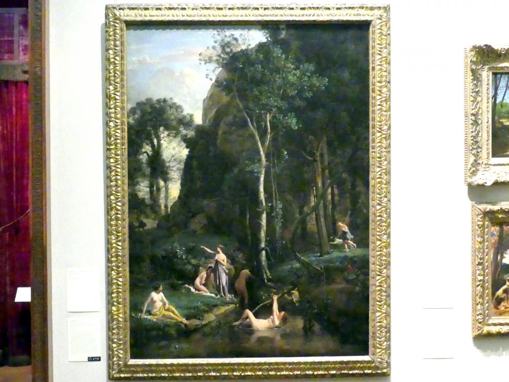 Jean-Baptiste Camille Corot (1823–1874), Diana und Actaeon (Diana in ihrem Bad überrascht), New York, Metropolitan Museum of Art (Met), Saal 957, 1836