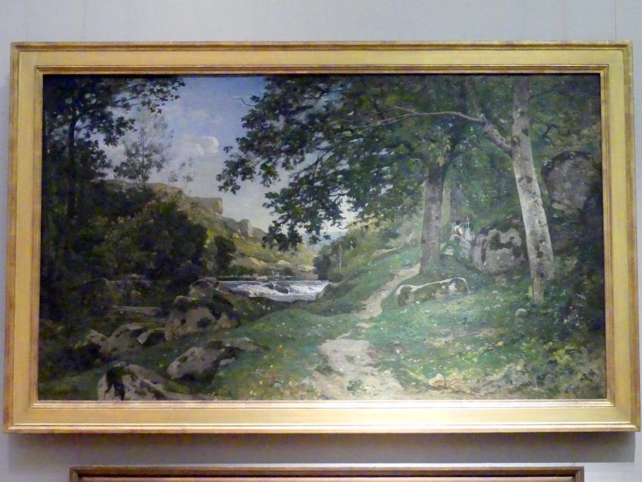 Henri Harpignies (1854–1869), Der felsige Pfad im Morvan (Chemin des Roches dans le Morvan), New York, Metropolitan Museum of Art (Met), Saal 957, 1869
