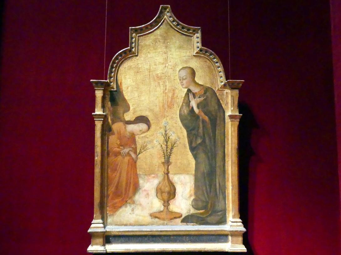 Stefano di Giovanni di Consolo (Sassetta) (1432–1444), Die Verkündigung, New York, Metropolitan Museum of Art (Met), Saal 956, um 1435, Bild 1/2