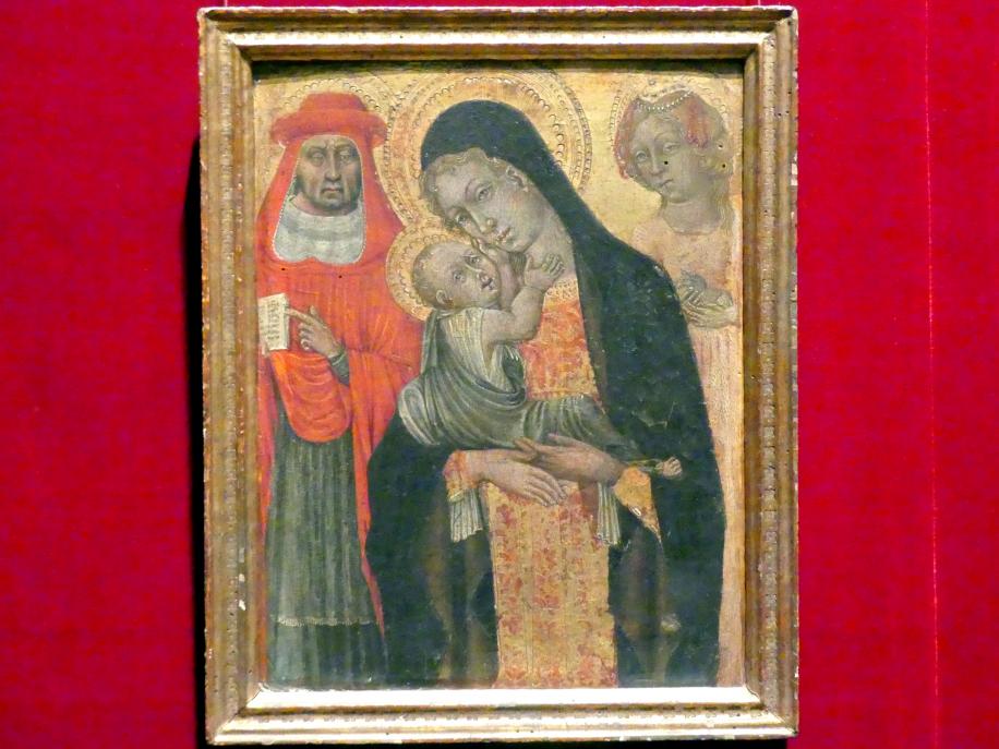 Giovanni di Paolo (1435–1475), Maria mit Kind und den Heiligen Hieronymus und Agnes, New York, Metropolitan Museum of Art (Met), Saal 956, um 1465
