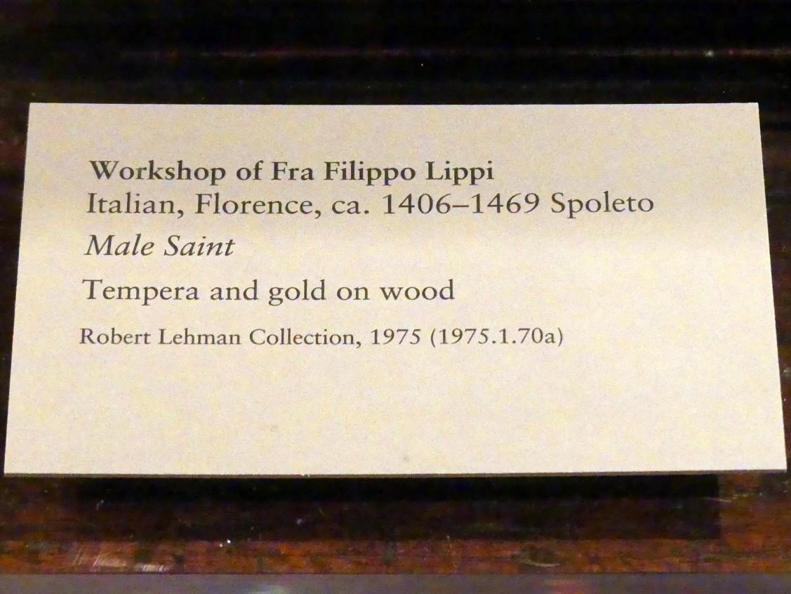 Fra Filippo Lippi (1426–1462), Männlicher Heiliger, New York, Metropolitan Museum of Art (Met), Saal 954, Undatiert, Bild 2/2