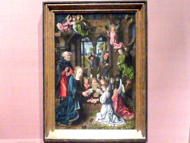 Meister von Frankfurt (1499–1515), Anbetung des Christkindes, New York, Metropolitan Museum of Art (Met), Saal 953, um 1496–1502, Bild 1/2