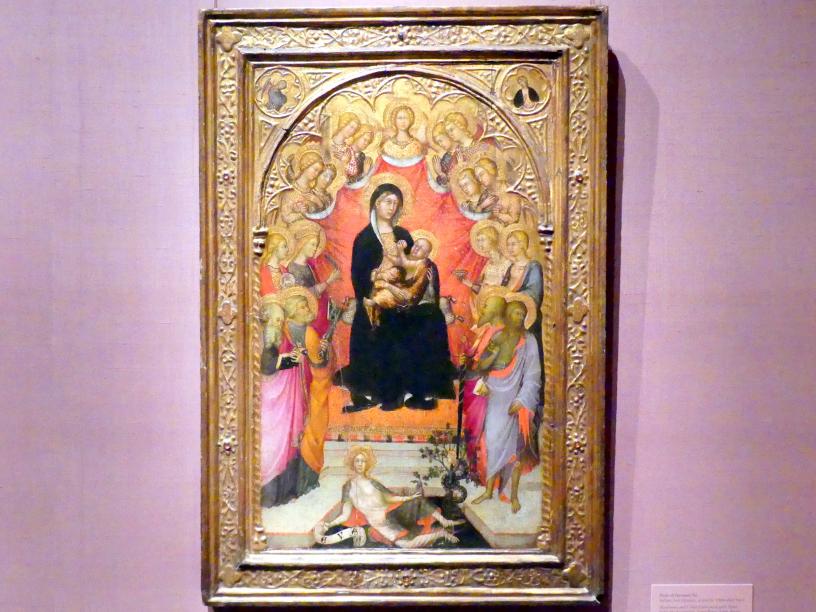 Paolo di Giovanni Fei (1375–1405), Thronende Maria mit Kind, New York, Metropolitan Museum of Art (Met), Saal 952, 1385–1390, Bild 1/2