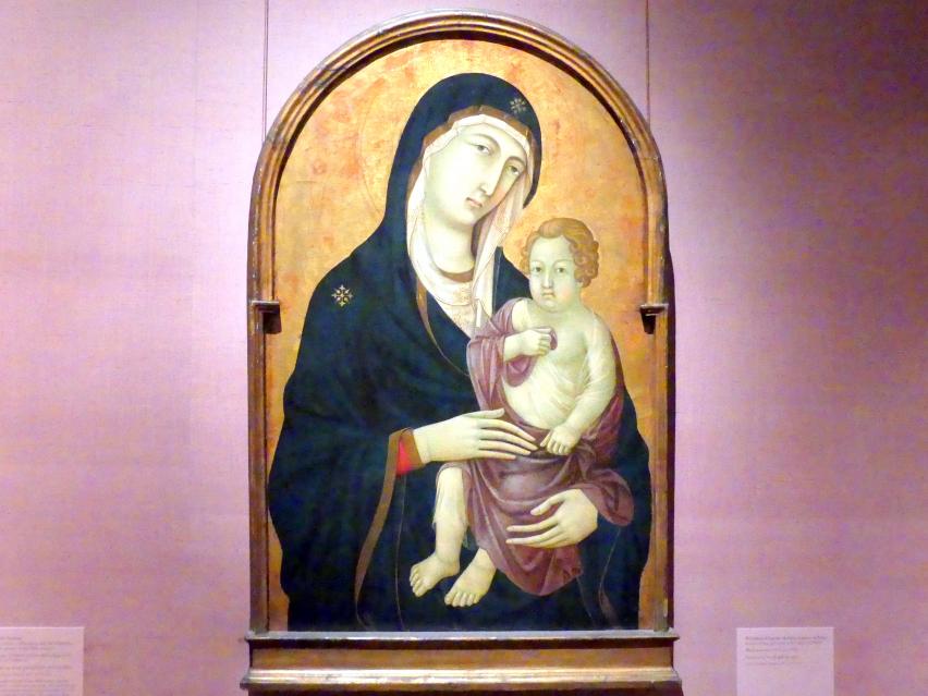 Ugolino di Nerio (1305–1332), Maria mit Kind, New York, Metropolitan Museum of Art (Met), Saal 952, um 1325, Bild 1/2