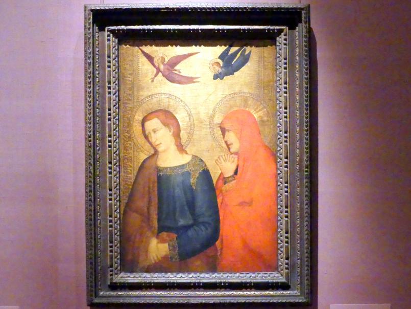 Giotto di Bondone (Nachfolger) (1340–1341), Evangelist Johannes und Maria Magdalena, New York, Metropolitan Museum of Art (Met), Saal 952, um 1335–1345