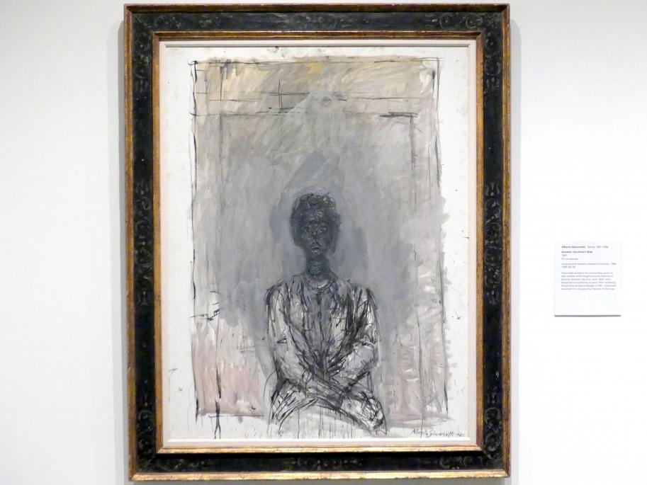 Alberto Giacometti (1914–1965), Annette, die Frau des Künstlers, New York, Metropolitan Museum of Art (Met), Saal 907, 1961, Bild 1/2