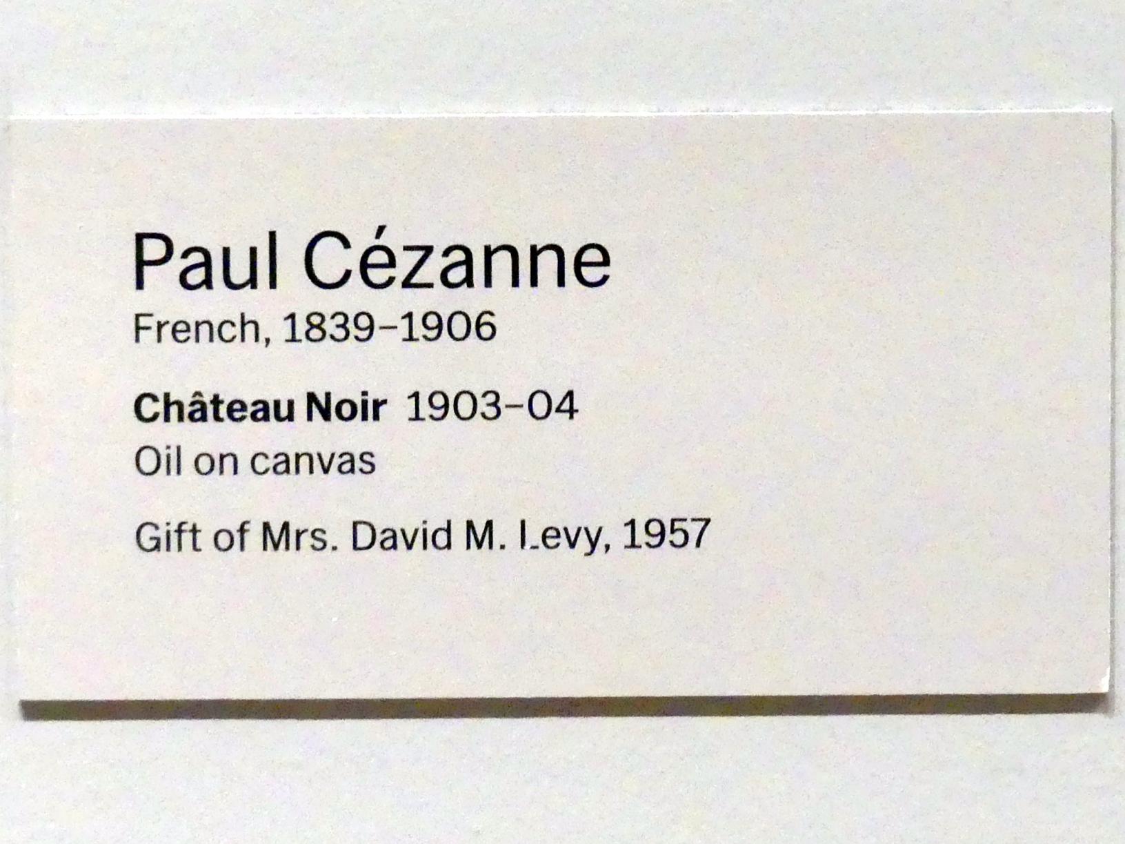 Paul Cézanne (1866–1906), Château Noir, New York, Museum of Modern Art (MoMA), Saal 501, 1903–1904, Bild 2/2