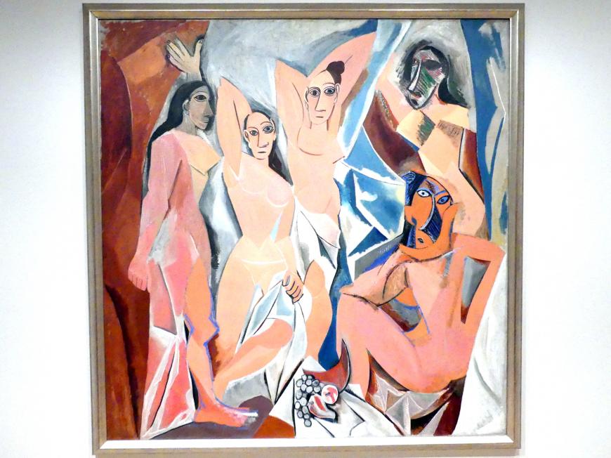 Pablo Picasso (1897–1972), Les Demoiselles d’Avignon, New York, Museum of Modern Art (MoMA), Saal 503, 1907, Bild 1/2