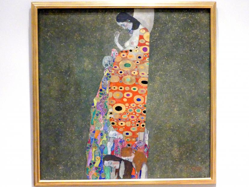 Gustav Klimt (1891–1917), Die Hoffnung
II, New York, Museum of Modern Art (MoMA), Saal 504, 1907–1908, Bild 1/2