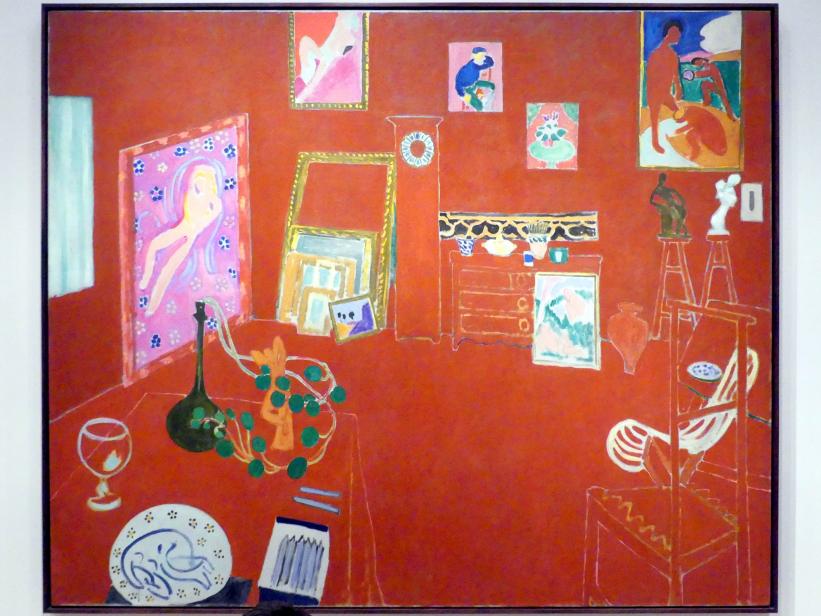 Henri Matisse (1898–1953), Das Rote Studio, New York, Museum of Modern Art (MoMA), Saal 506, 1911, Bild 1/2