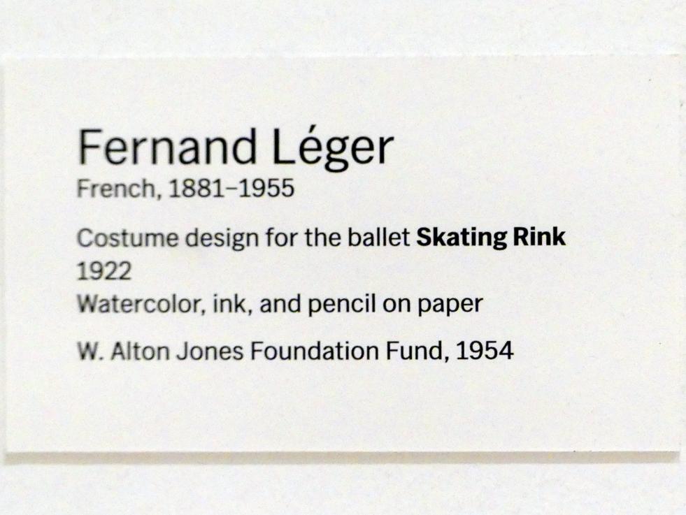 Fernand Léger (1912–1954), Denkmentwurf für das Ballett Eislaufbahn, New York, Museum of Modern Art (MoMA), Saal 514, 1922, Bild 2/2