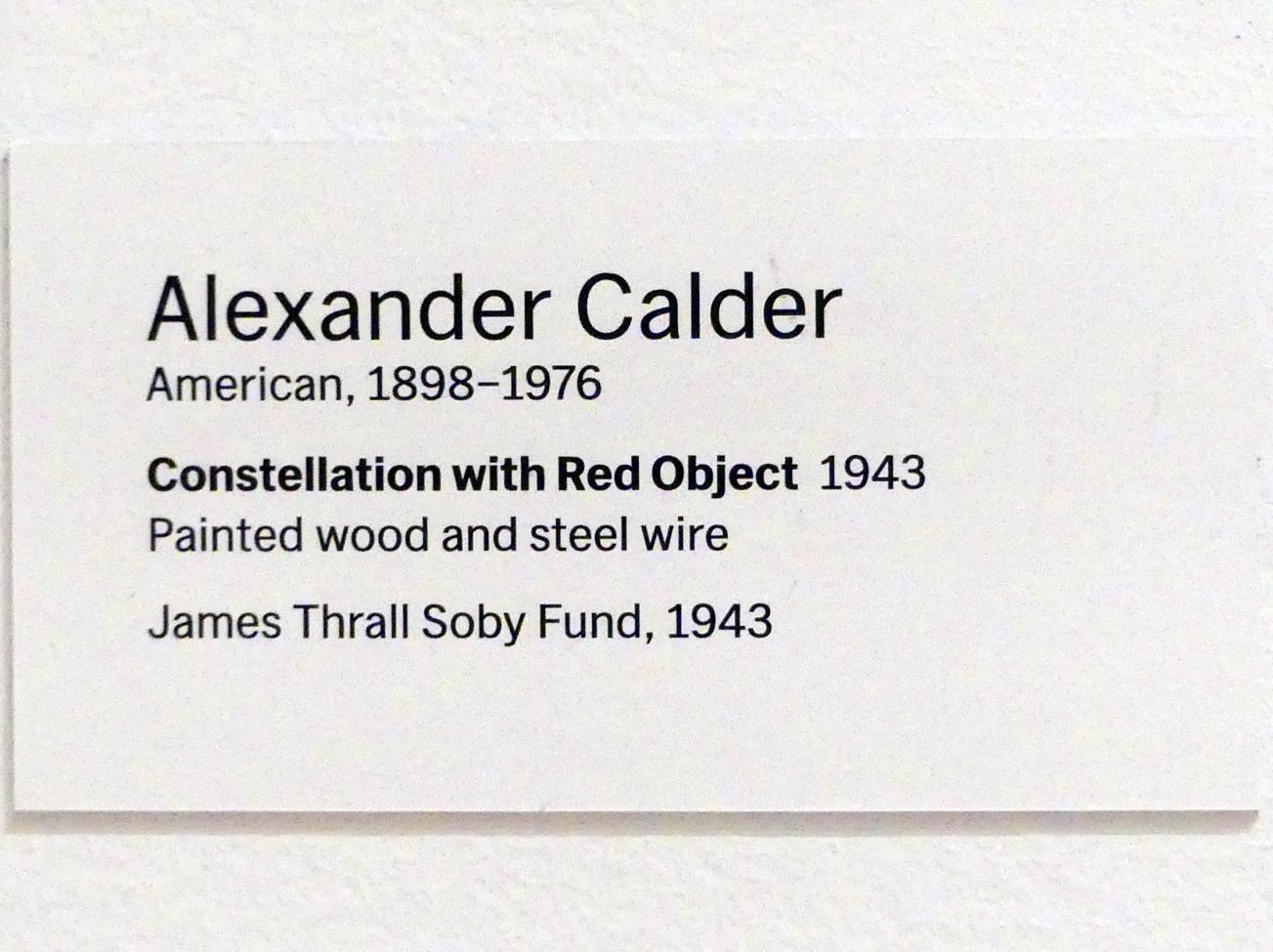 Alexander Calder (1928–1972), Sternbild mit rotem Objekt, New York, Museum of Modern Art (MoMA), Saal 401, 1943, Bild 3/3