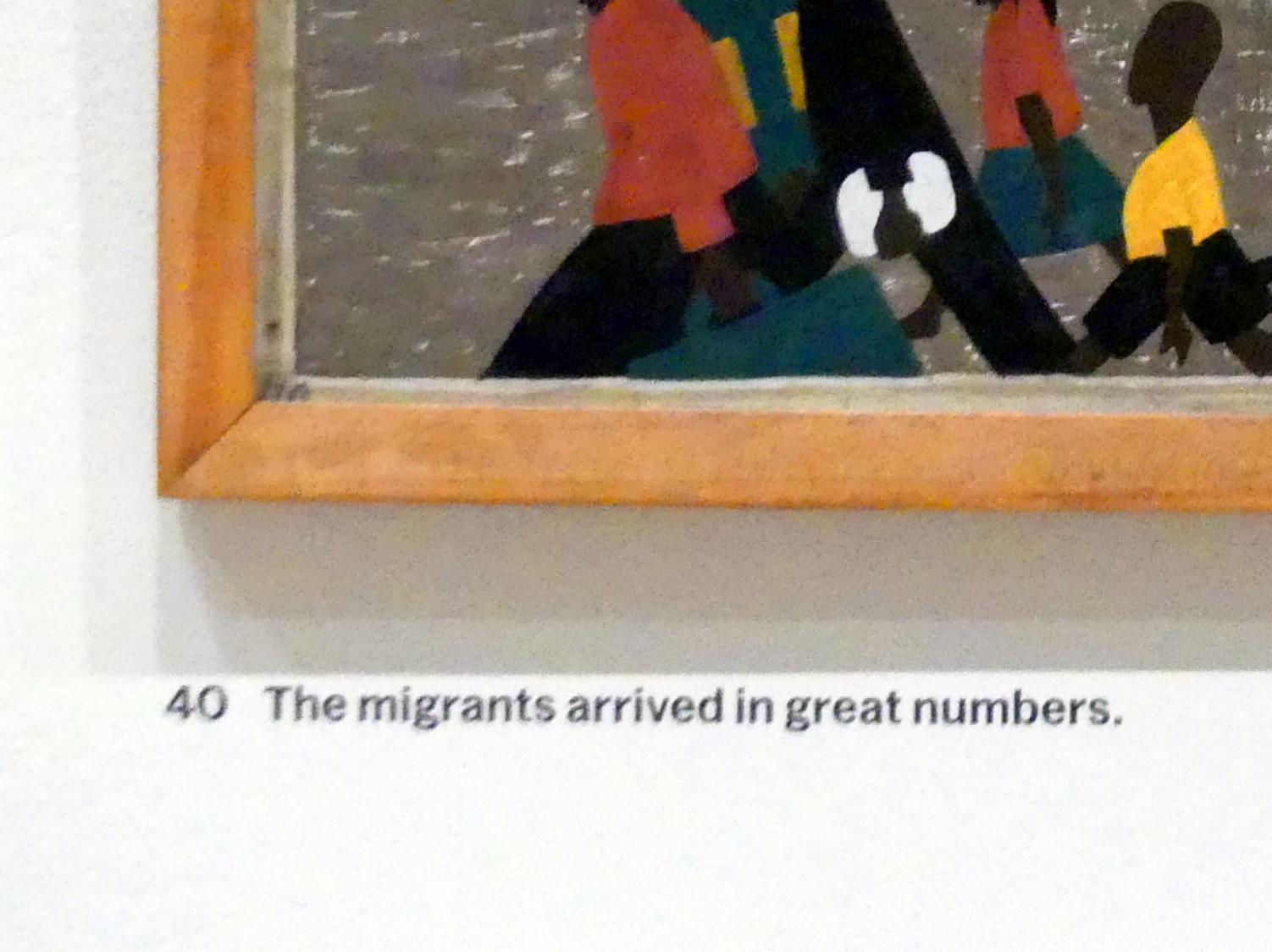 Jacob Lawrence (1940), Aus der Serie Migration, #40, New York, Museum of Modern Art (MoMA), Saal 402, 1940–1941, Bild 2/3