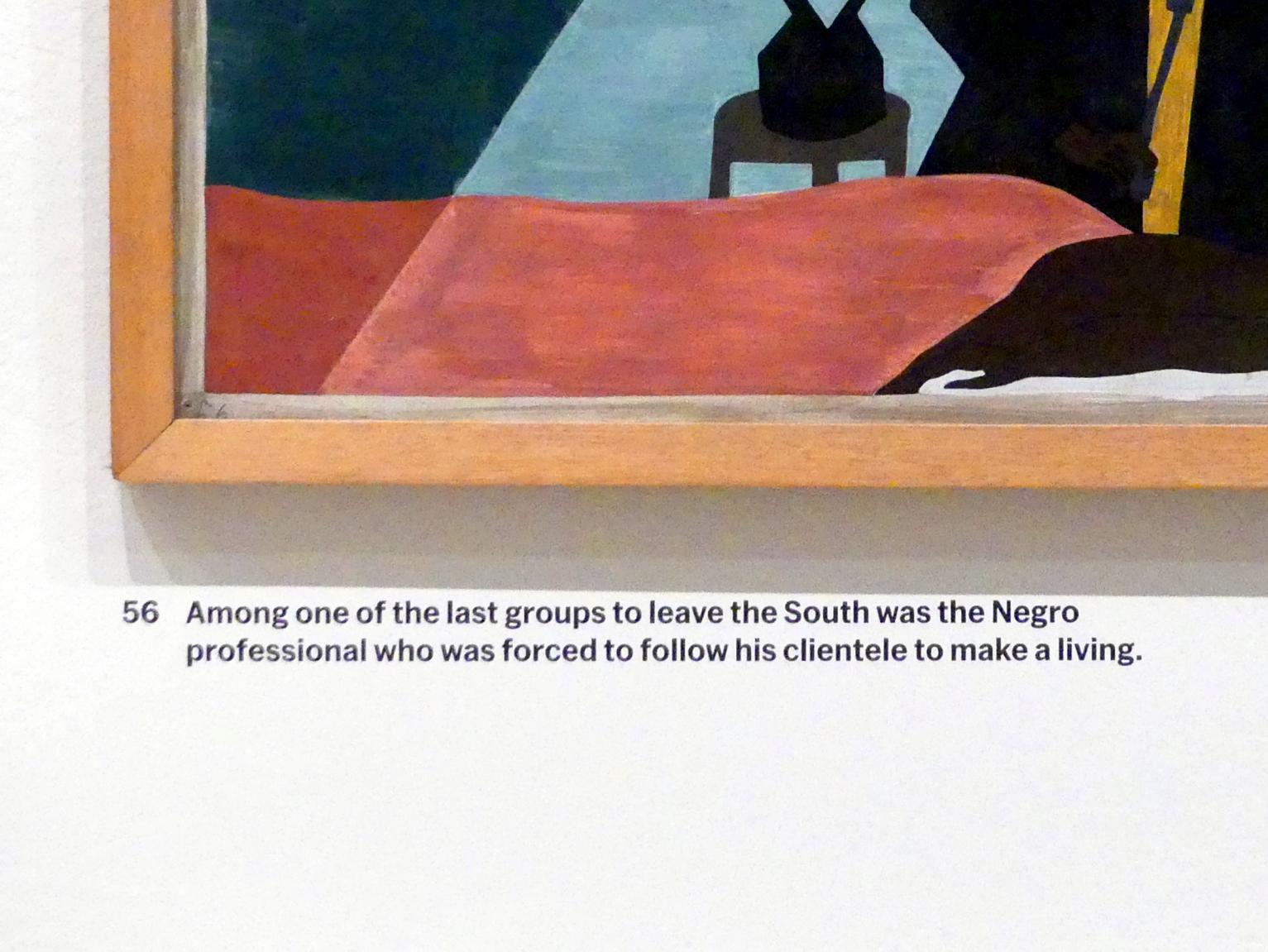 Jacob Lawrence (1940), Aus der Serie Migration, #56, New York, Museum of Modern Art (MoMA), Saal 402, 1940–1941, Bild 2/3