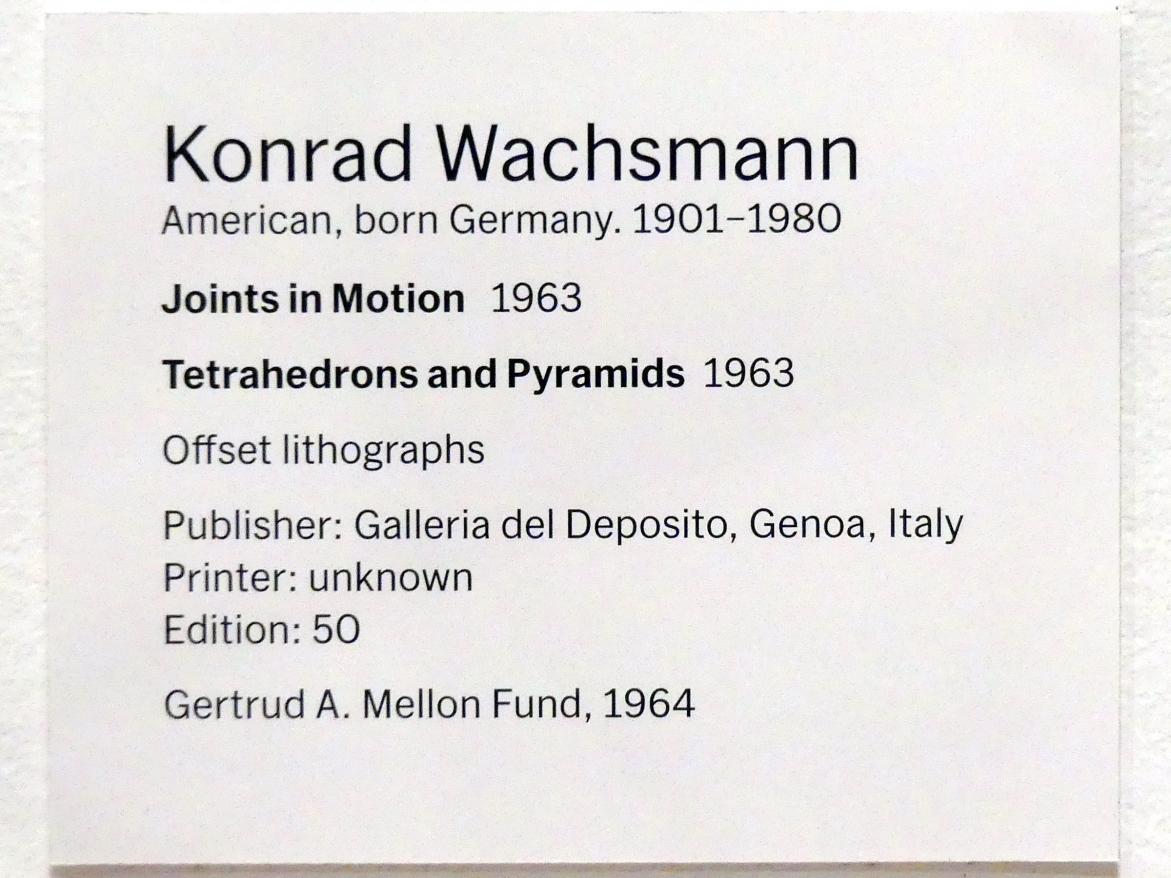 Konrad Wachsmann (1963), Tetraeder und Pyramiden, New York, Museum of Modern Art (MoMA), Saal 417, 1963, Bild 2/2