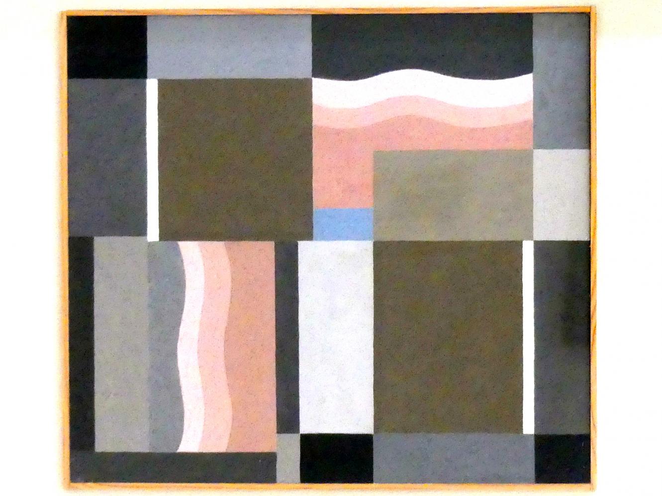 Rudolf Jahns (1925–1931), Komposition Grau, Rosa, Braun mit Blauem Akzent, Nürnberg, Germanisches Nationalmuseum, Saal 214, 1925, Bild 2/3
