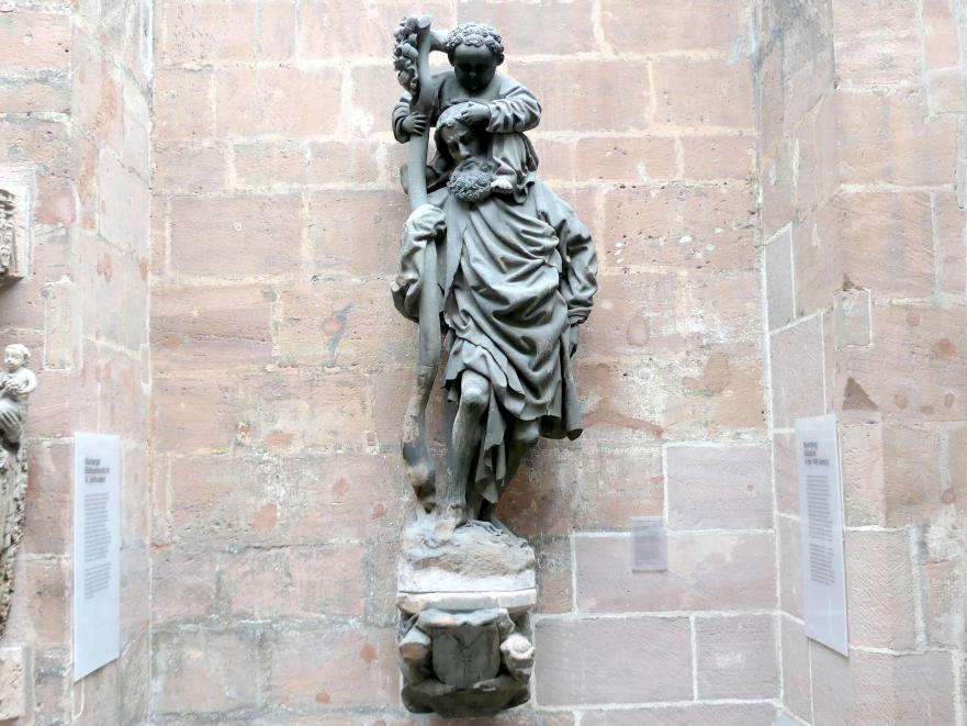 Der Schlüsselfelder Christophorus, Nürnberg, Kirche St. Sebald, jetzt Nürnberg, Germanisches Nationalmuseum, Saal 31, 1442, Bild 1/5