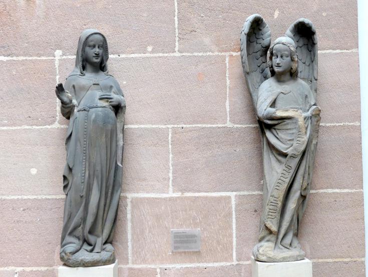 Verkündigung an Maria, Nürnberg, Stadtpfarrkirche Zu Unserer lieben Frau (Frauenkirche), jetzt Nürnberg, Germanisches Nationalmuseum, Saal 30, um 1360, Bild 1/6
